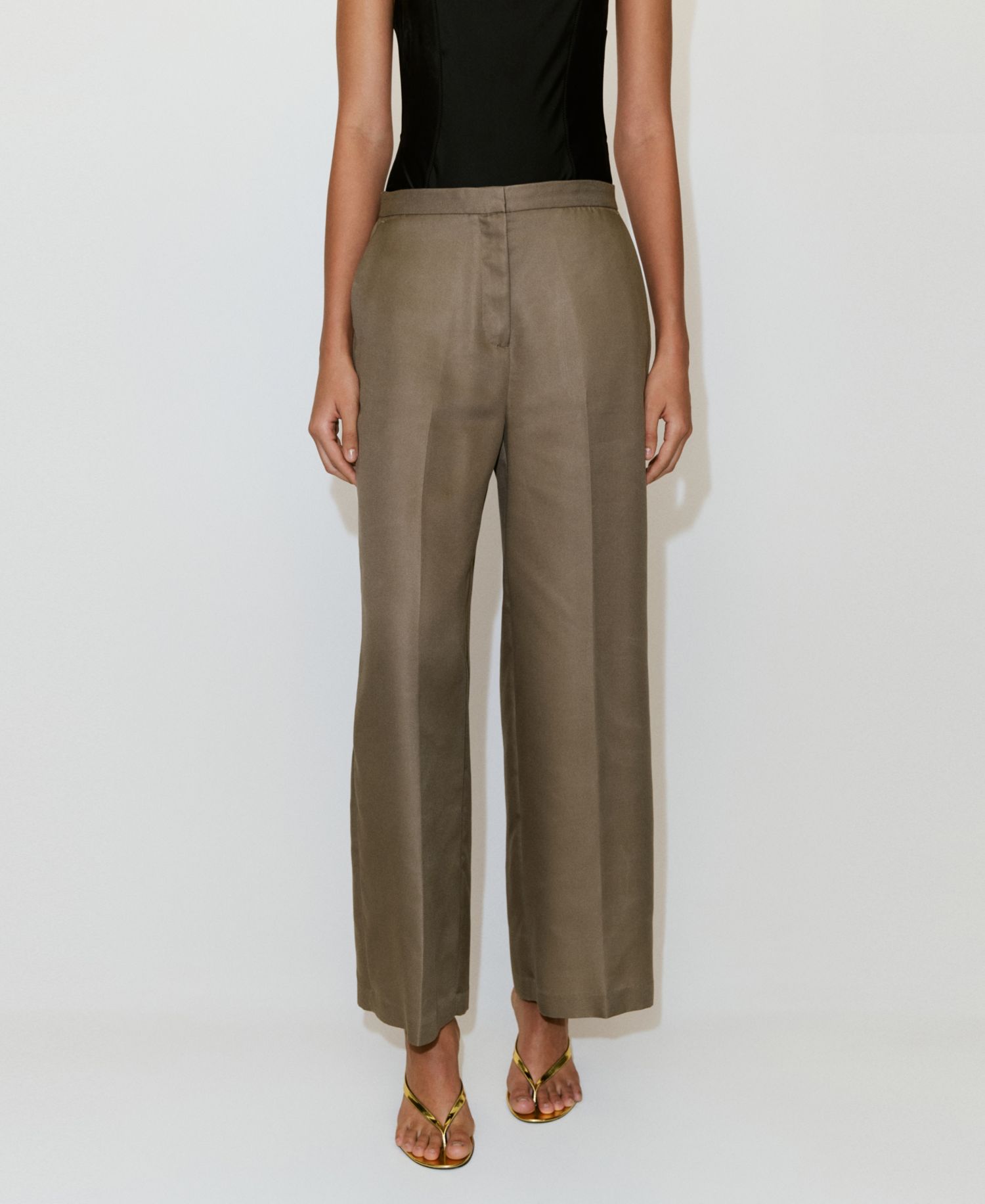 Women's High-Waisted Lyocell Pants