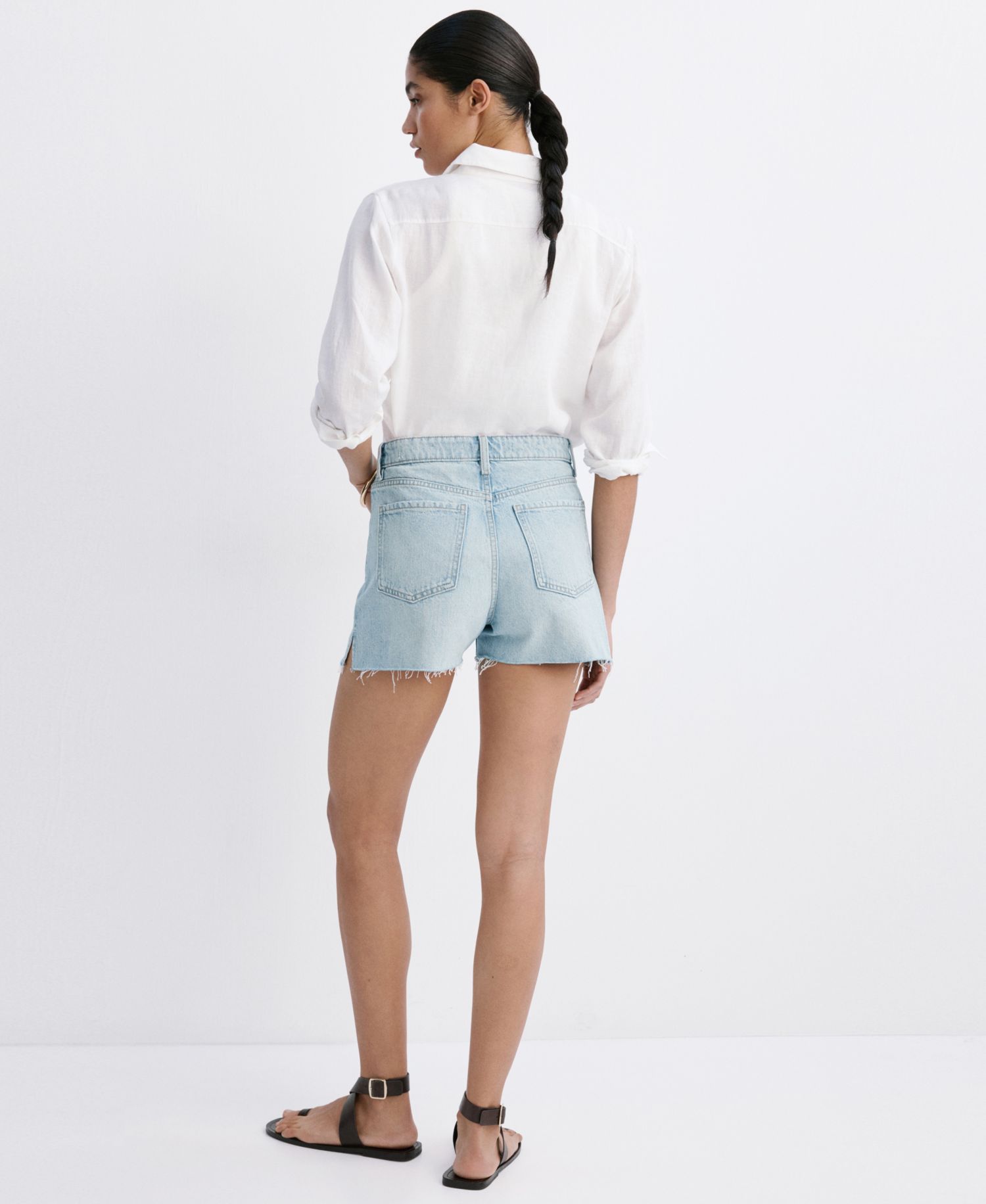 Women's Frayed Hem Denim Shorts
