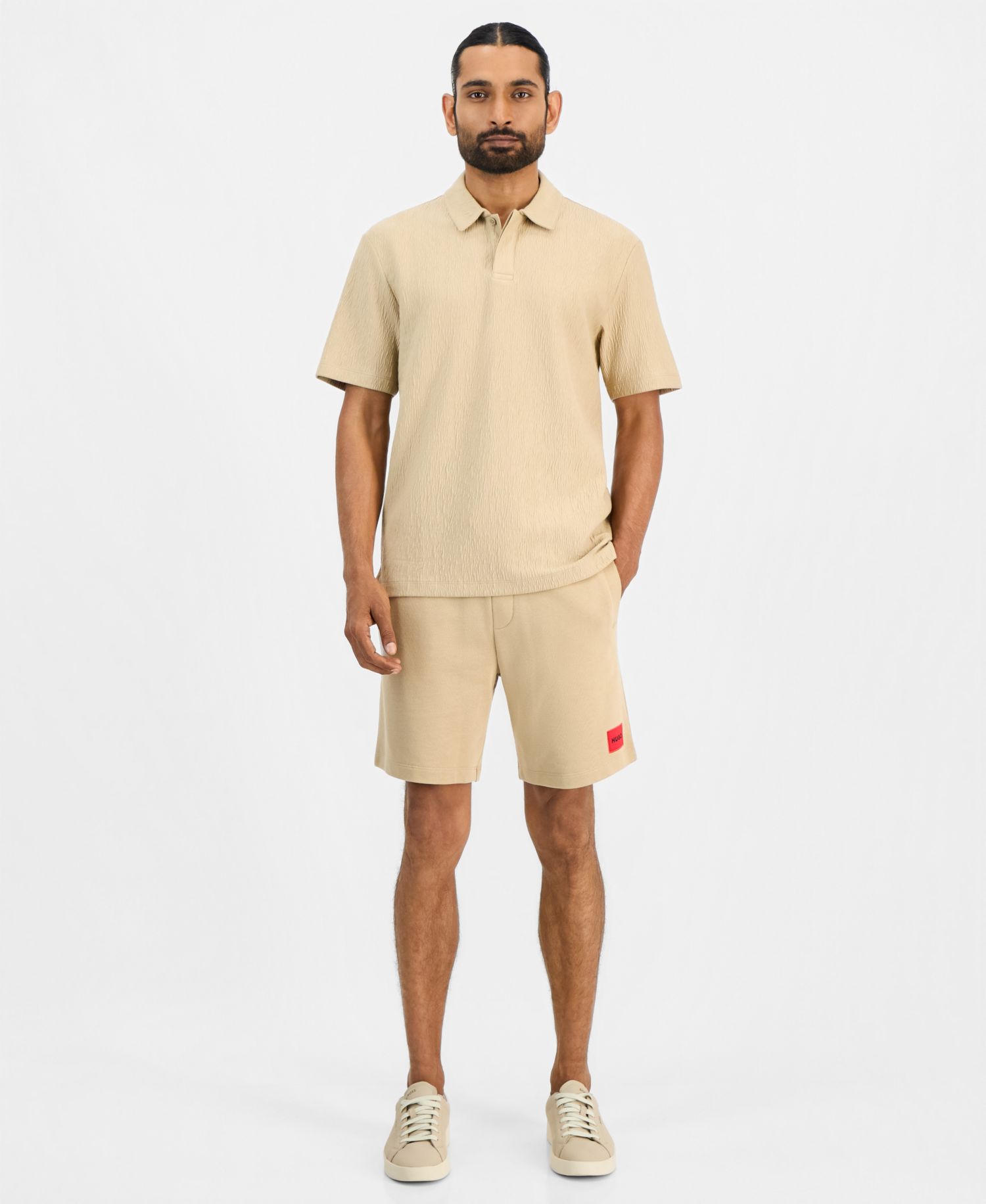 HUGO by Men's Denopolo Creased Interlock Classic Fit Polo Shirt