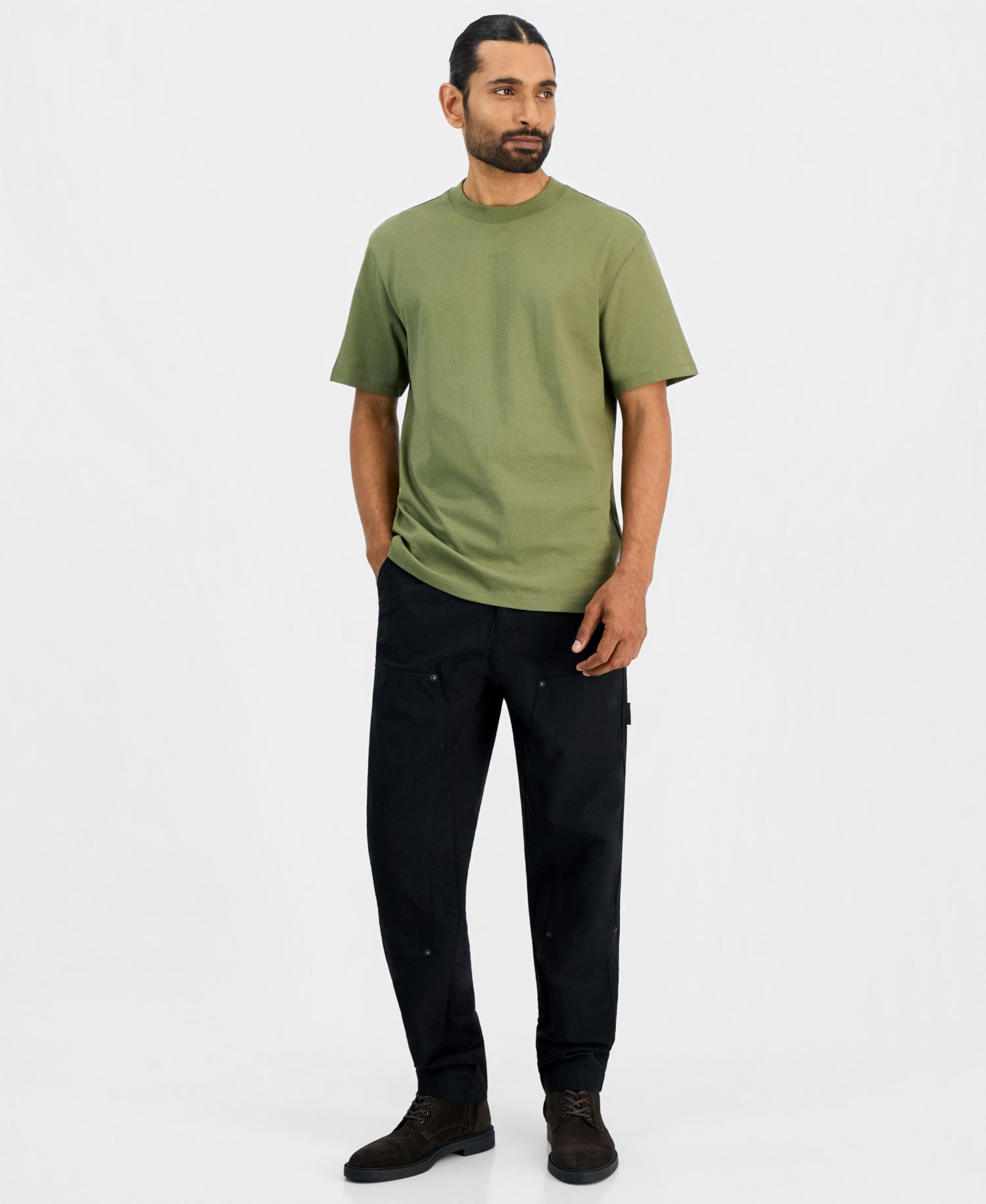 HUGO by Men's Dapolino Heavy Single Jersey Logo T-Shirt