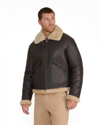 Big & Tall Hudson Leather Shearling Jacket