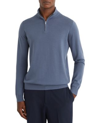 Men's Blackhall Merino Wool Half-Zip Funnel-Neck Jumper