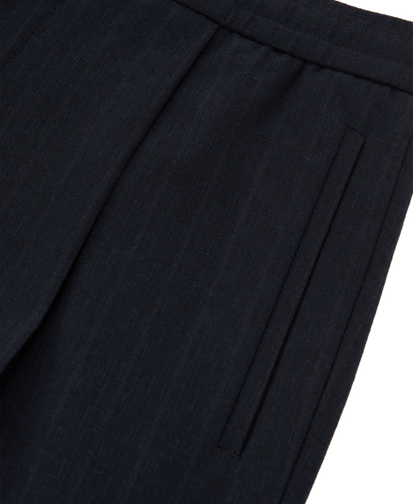 Мужские брюки REISS Sidney Trouser Stripe Tapered Pleated, цвет: Тёмно-синий — фото 5