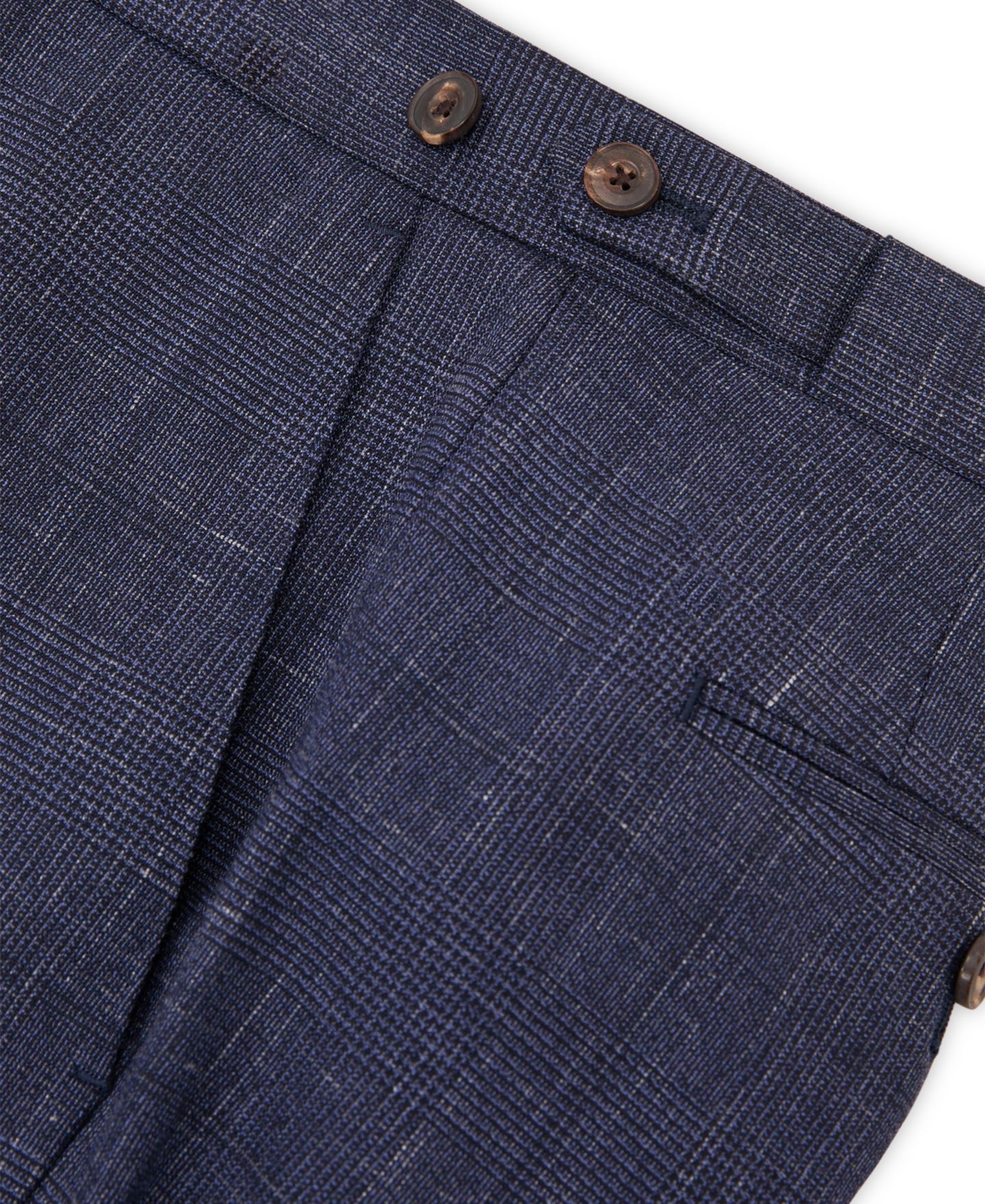 Мужские брюки REISS Penso Wool-Blend Check Classic-Fit Suit, цвет: Тёмно-синий — фото 5