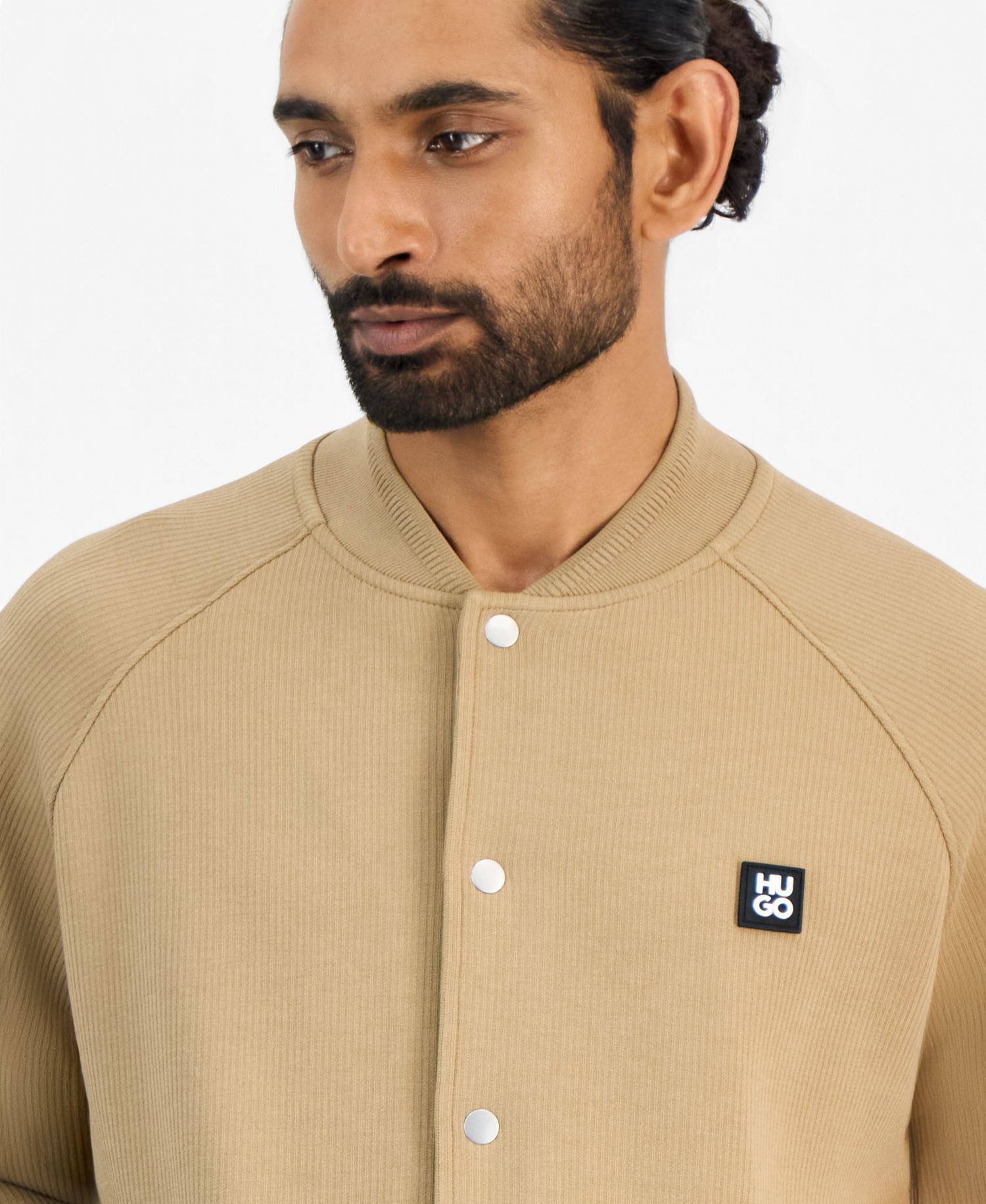 HUGO by Men's Dabin Regular-Fit Ribbed Bomber Jacket