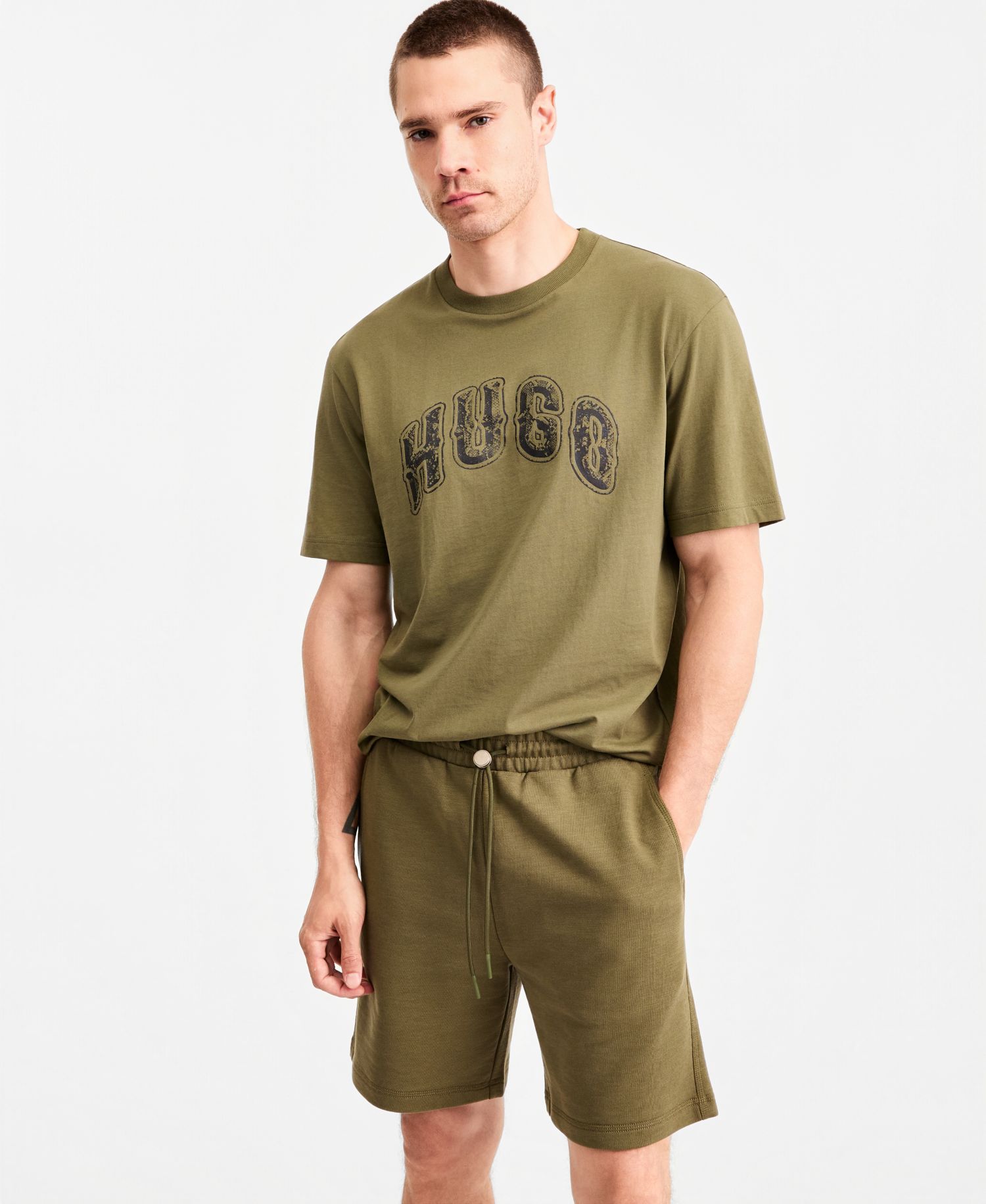 HUGO by Men's Nuca Pull-On Drawstring Shorts, 7.2" Inseam