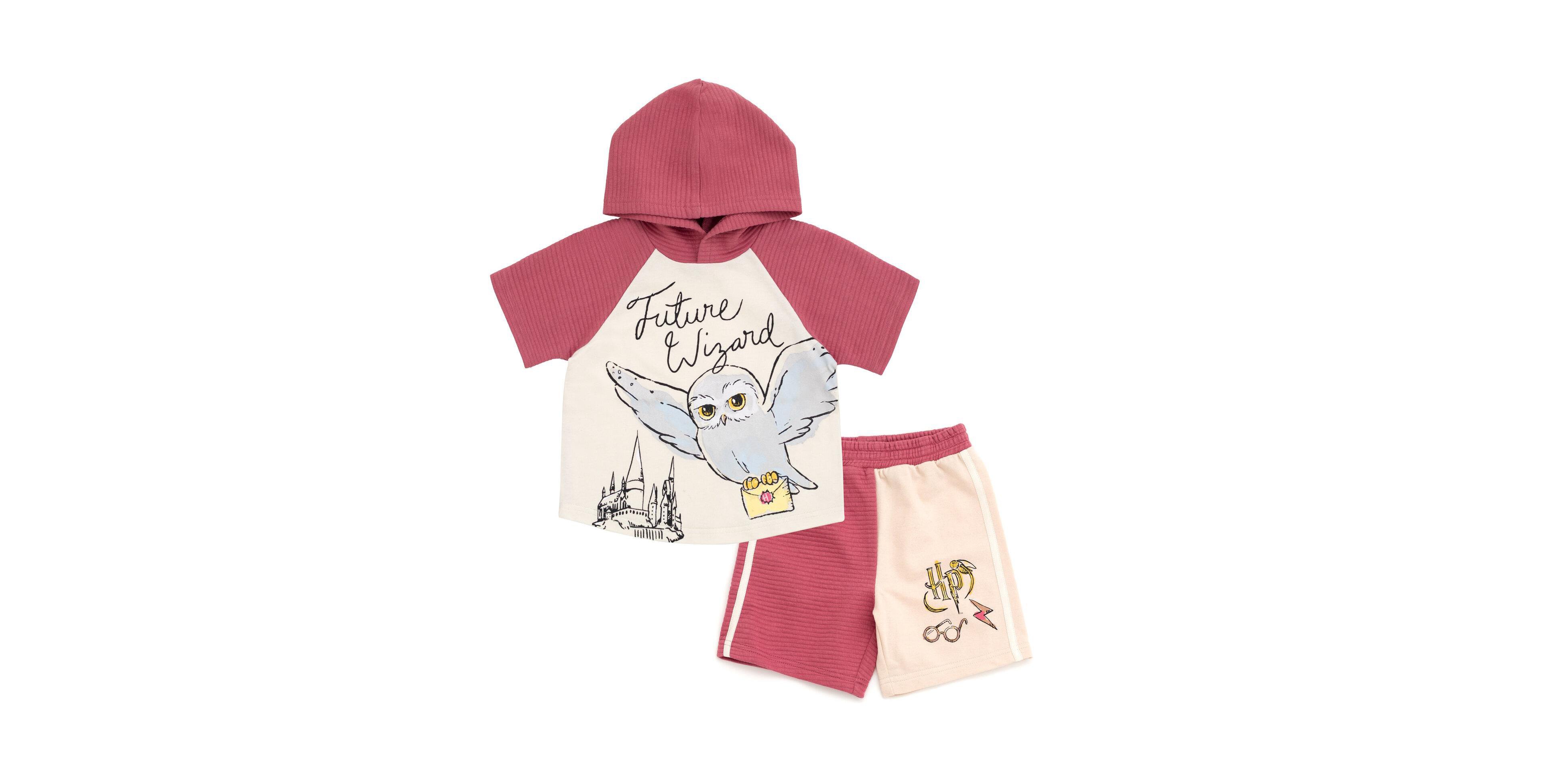 Harry Potter Baby ( 0-24 M ) Boys' 2-Piece Hooded Tee and Shorts Set