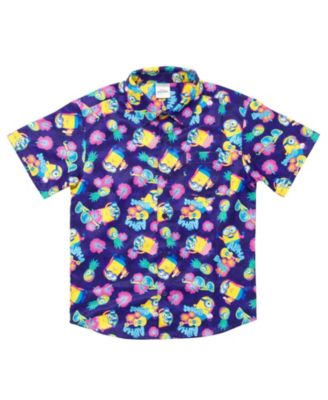 Despicable Me Toddler Boys' Hawaiian Short Sleeve Button Down Shirt