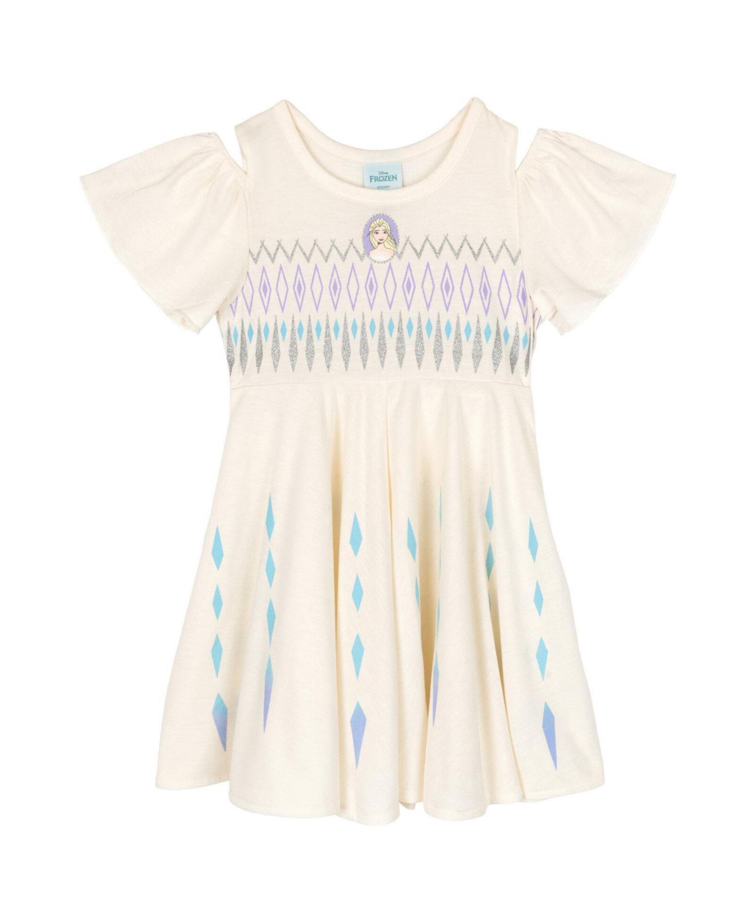 Queen Elsa Girls' Cosplay Short Sleeve Dress