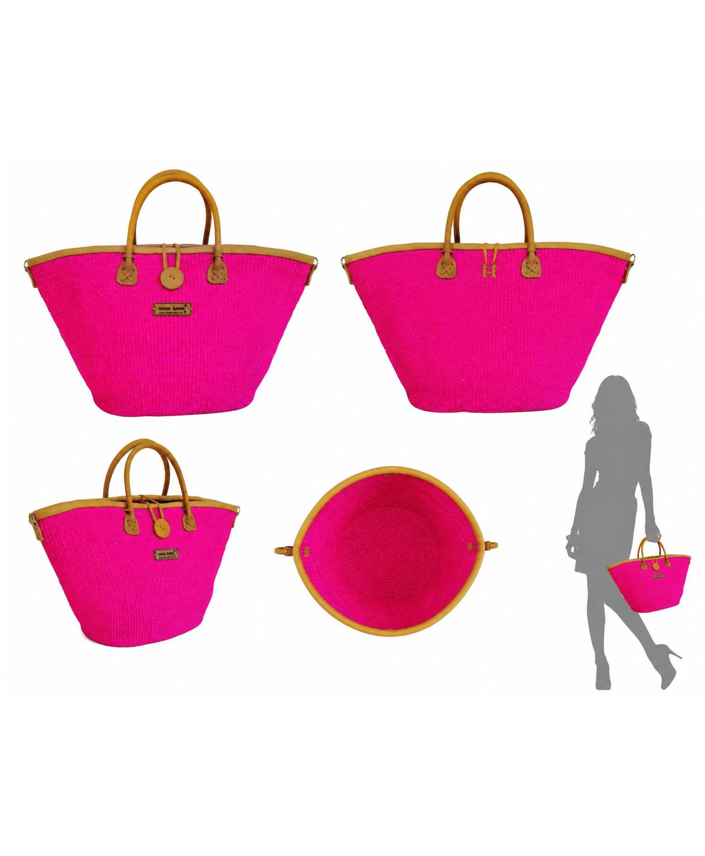 Женская сумка SAWA SAWA Harvest Glow Handmade Sisal Straw Medium Tote Purse — фото 8