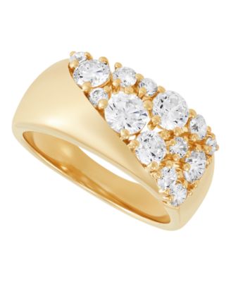 Lab-Grown White Sapphire (2 ct. t.w.) Band Ring in 14k Yellow Gold-Plated Sterling Silver