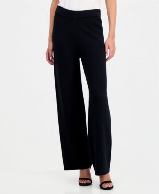 Women's Heatset Sweater Wide-Leg Pull-On Knit Pants