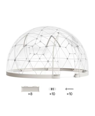 12 x 7.2 ft Garden Bubble Tent for 4-7 Person Outdoor Clear Geodesic Dome