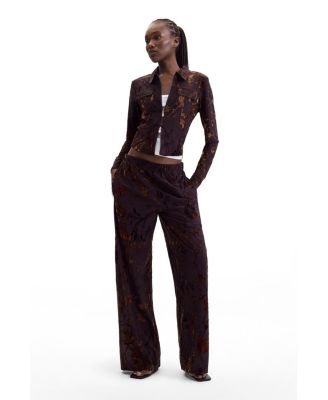 Women's Long flocked trousers