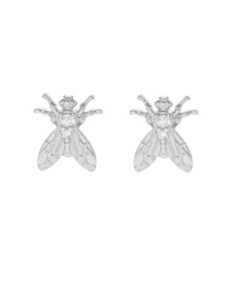 Crystal Shoo Fly Stud Earrings