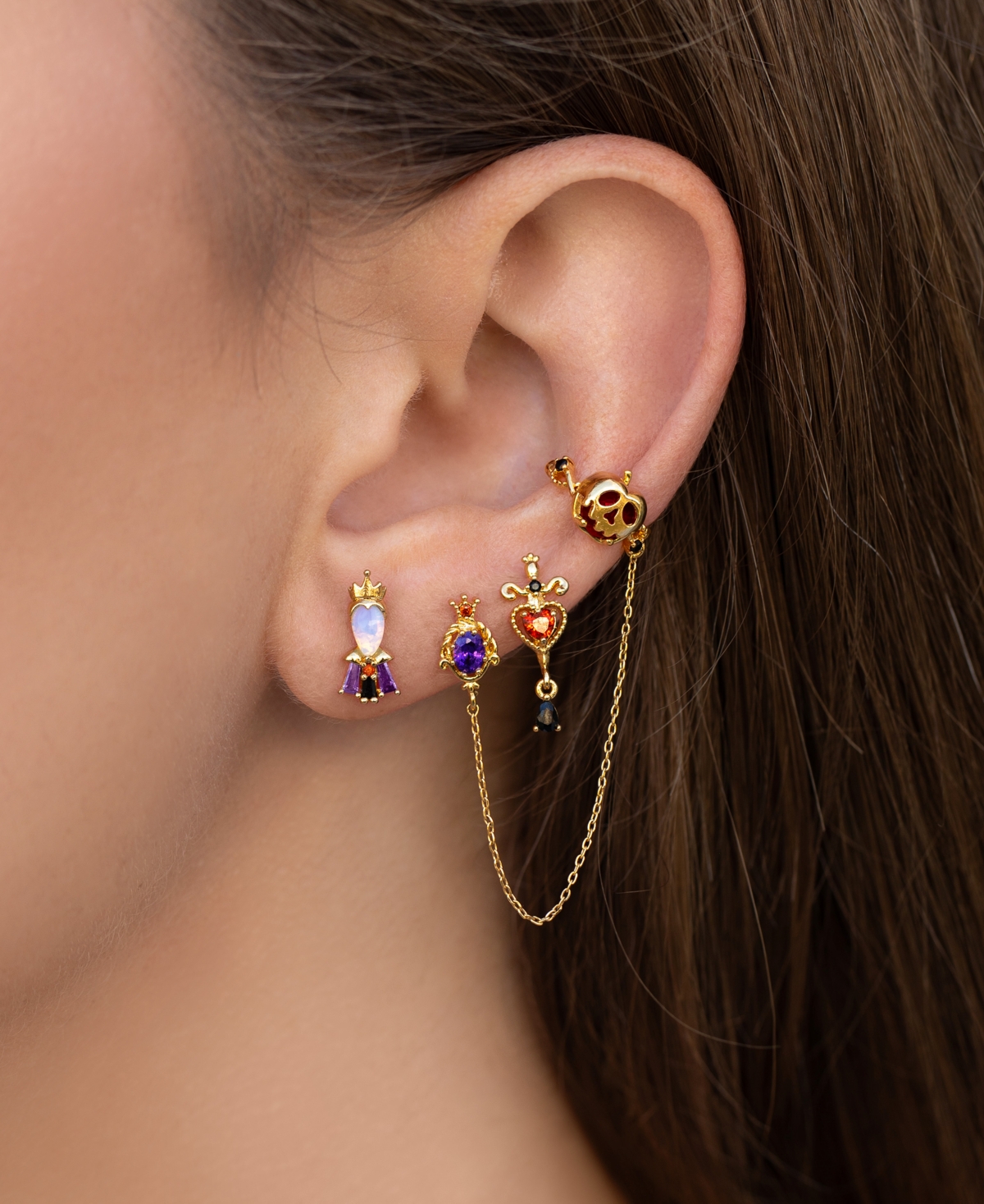 Girls Crew Crystal Disney Evil Queen Earring Set
