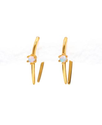 Crystal Todos Santos Opal Hoop Earrings