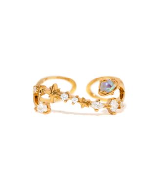 Crystal Solar Divide Adjustable Ring