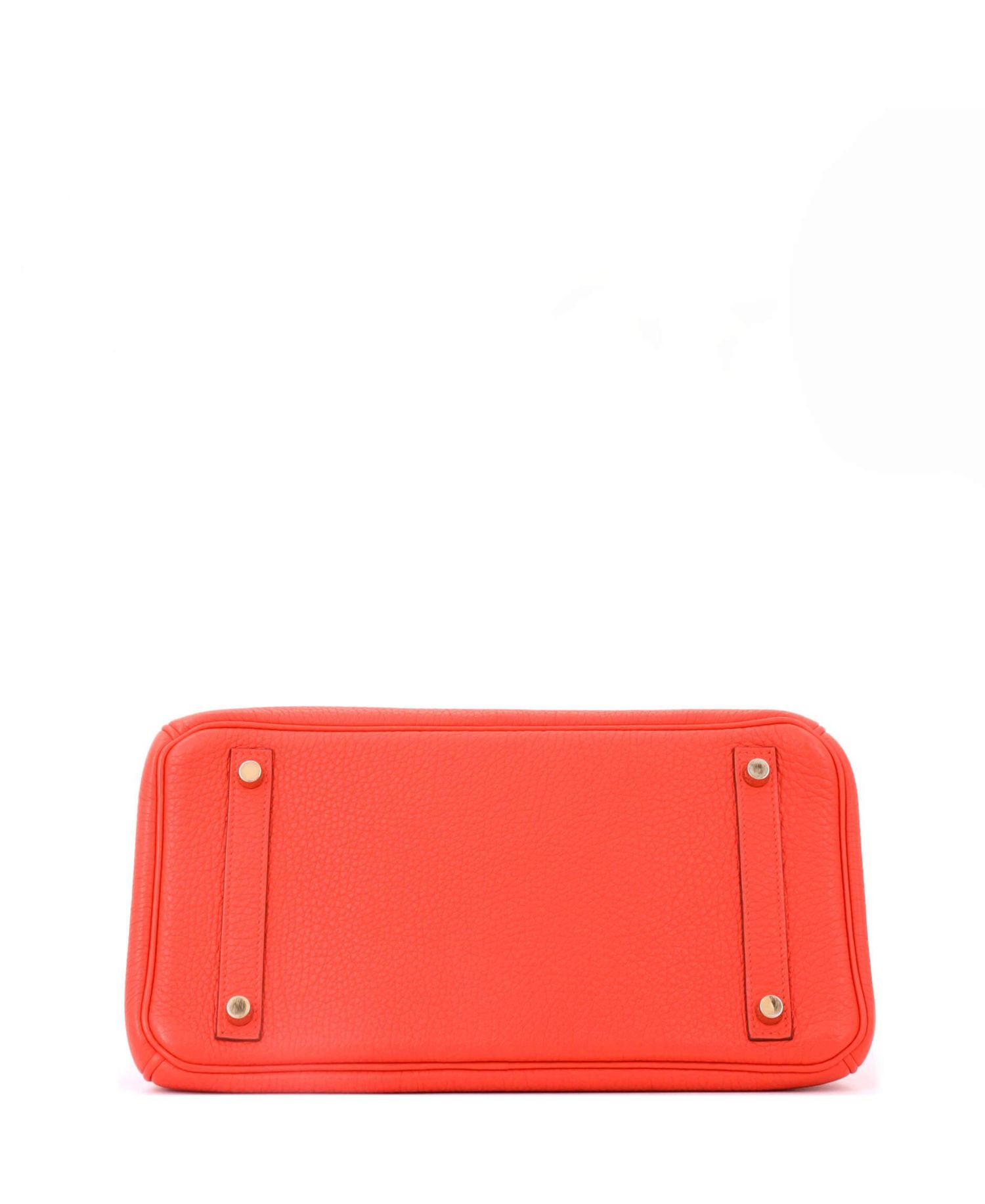 Birkin 30 Handbag Orange Togo with Gold Hardware