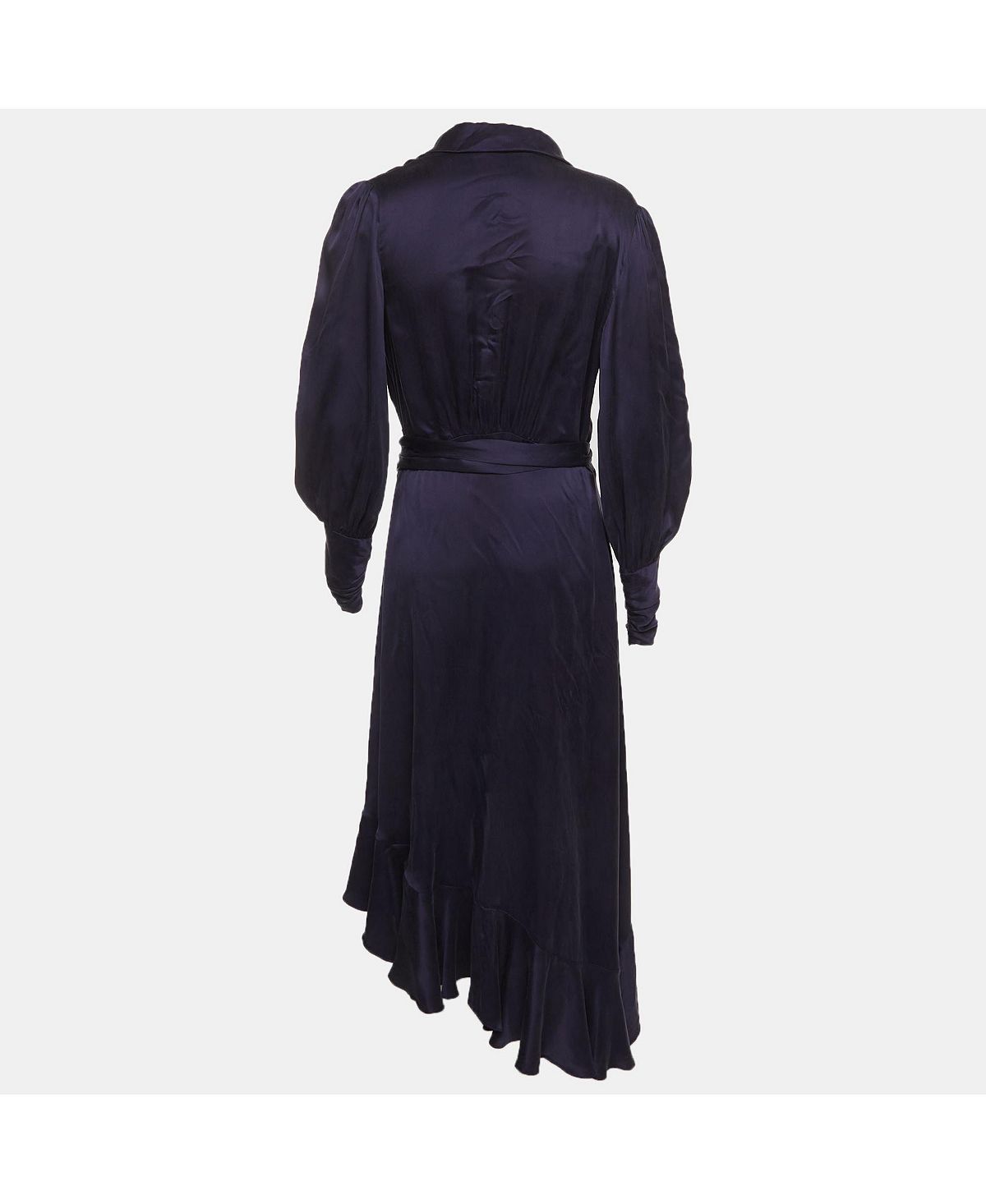 Pre-Owned Zimmermann Women's Satin Asymmetric Midi Wrap Dress view 3 — MAYCSS fashion products