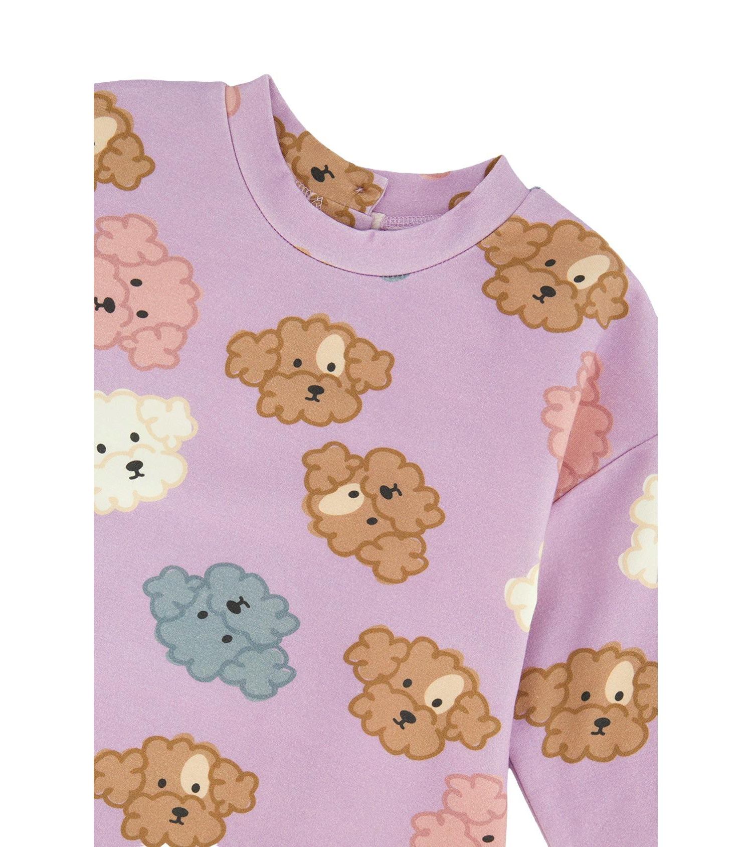 Big Girls (6- 12) French Terry Dress Poodle Print