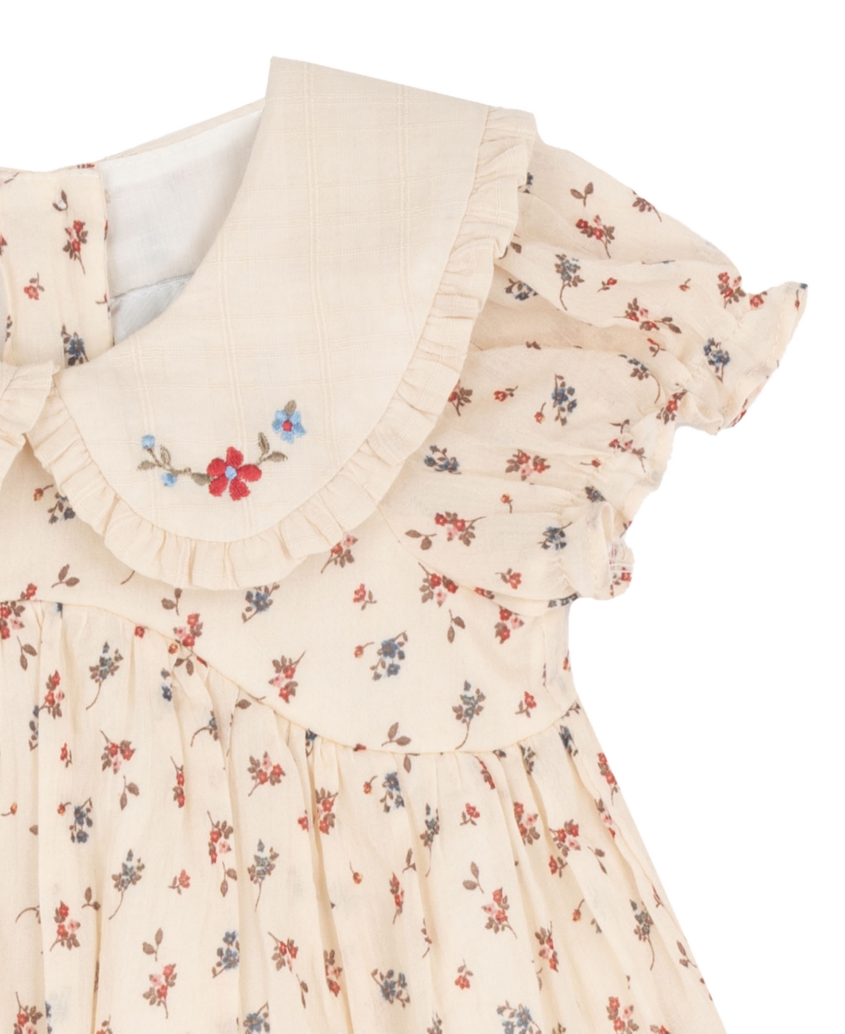 Rare Editions Toddler Girls' 2T-4T Ditsy Floral Cotton Voile Dress