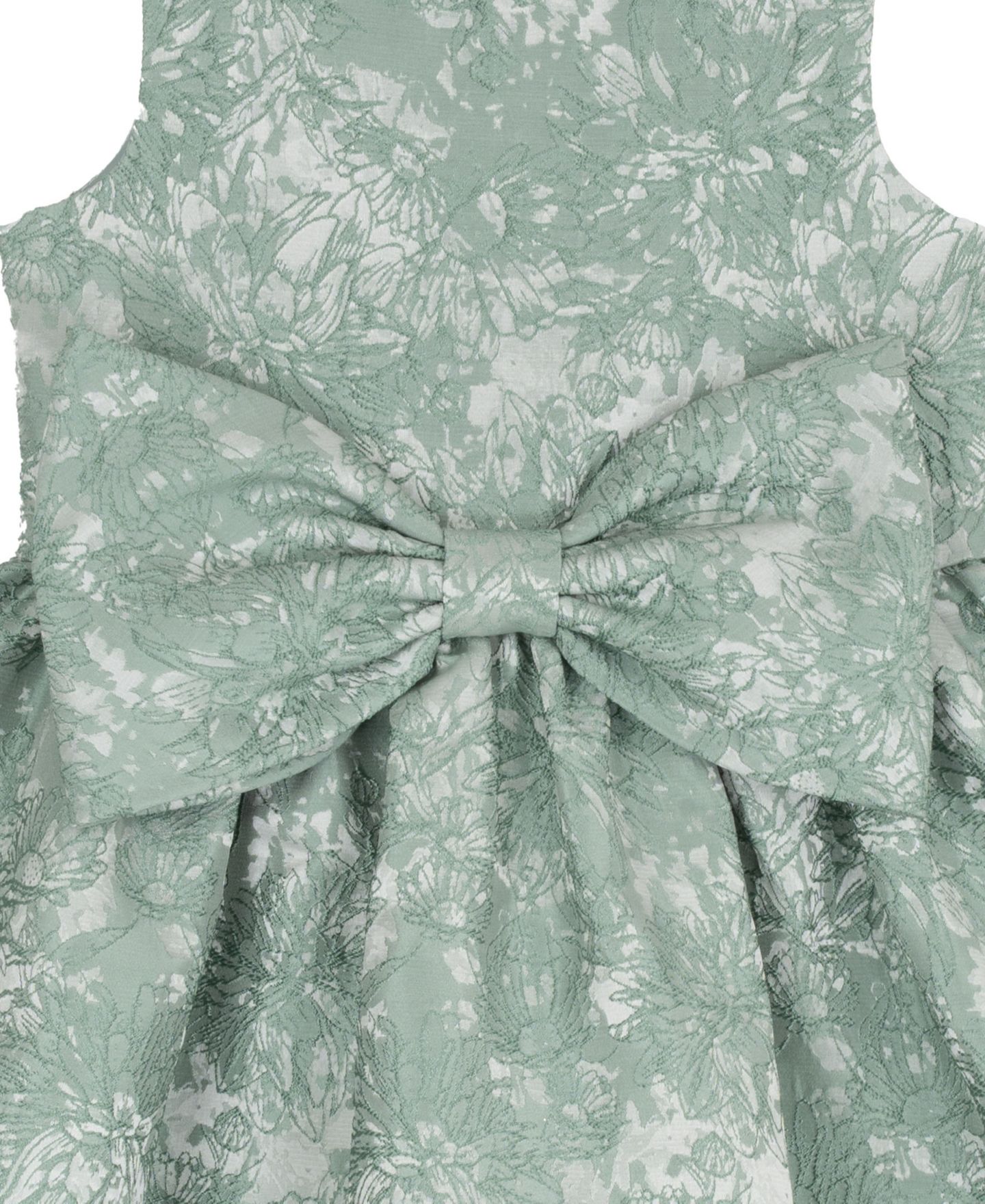 Платье Rare Editions Brocade Bodice with Large Self Bow Dress для девочек, цвет: Шалфейный — фото 6