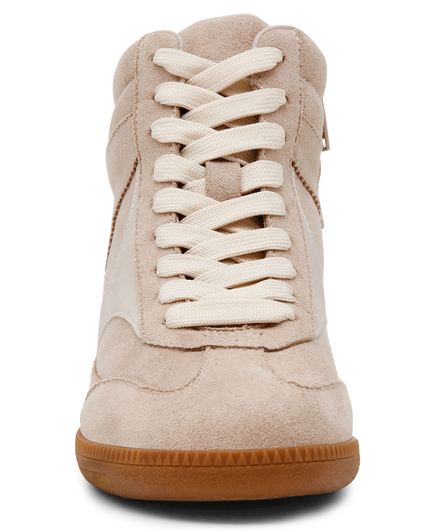 Женские кроссовки DV Dolce Vita Camdan High Top Lace-Up Wedge, цвет: Бежевый — фото 6