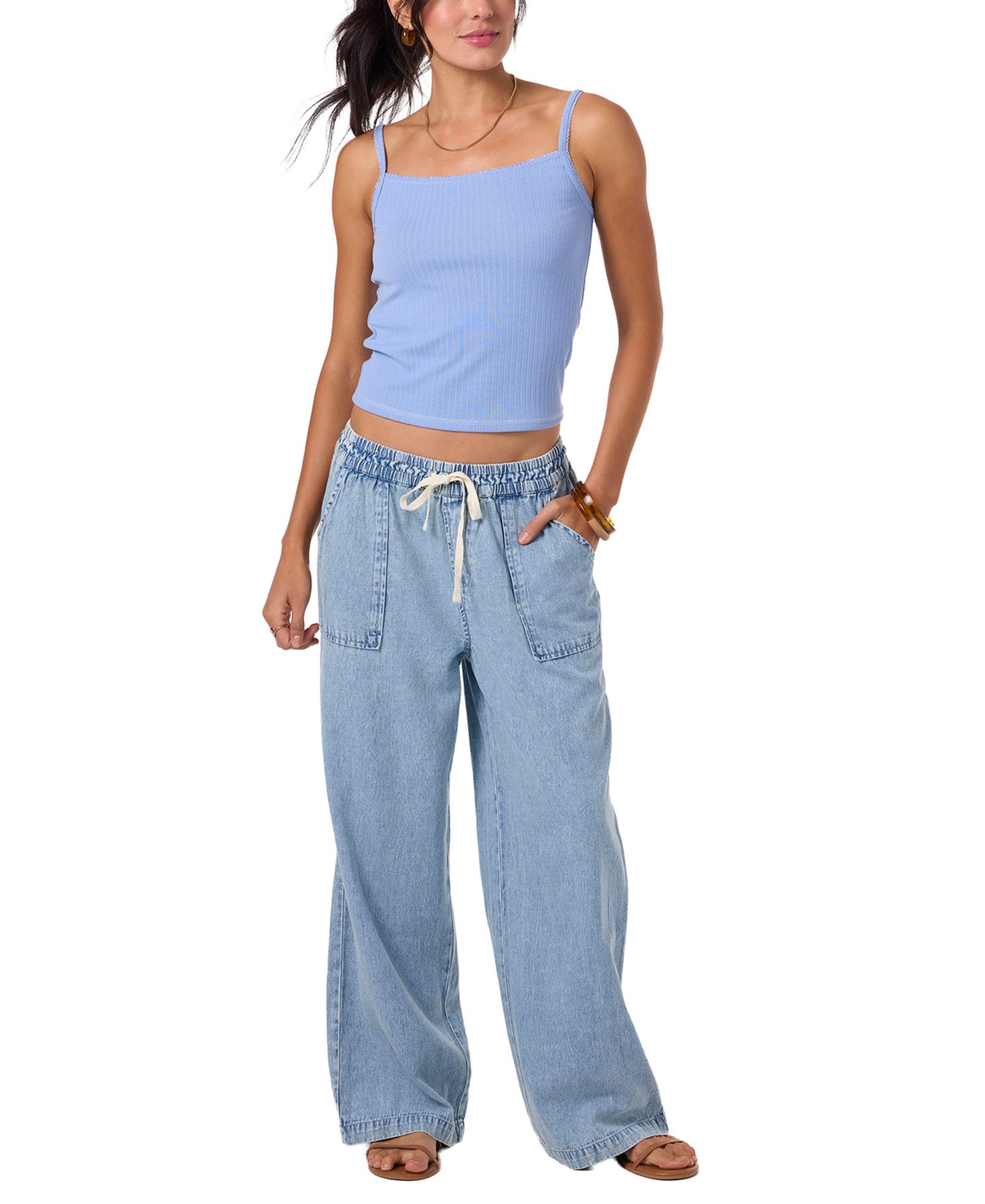 Женские брюки O'Neill Sevie Pull-On Denim Pants, цвет: Drifter — фото 2