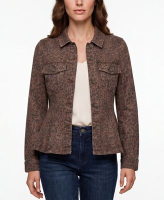 Women's Button-Front Collared Trucker Jacket