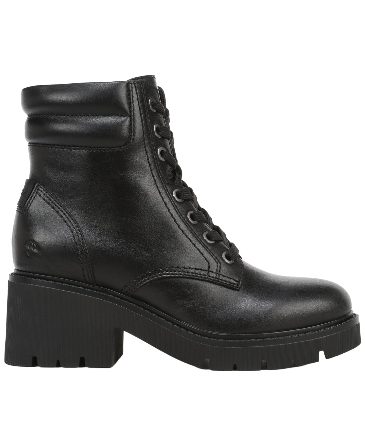 Женские ботинки Naturalizer Jovani Lace-Up Short Booties, цвет: Чёрный кожаный — фото 2