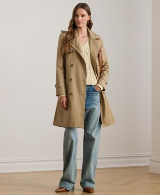 Women's Double-Breasted Belted Trench Coat