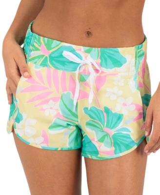 Women's Tie Waistband Zipper Boardshort
