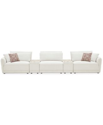 Evandro 5-Piece Sofa Set (LAF Chair, RAF Chair, Armless Chair & 2 Console)