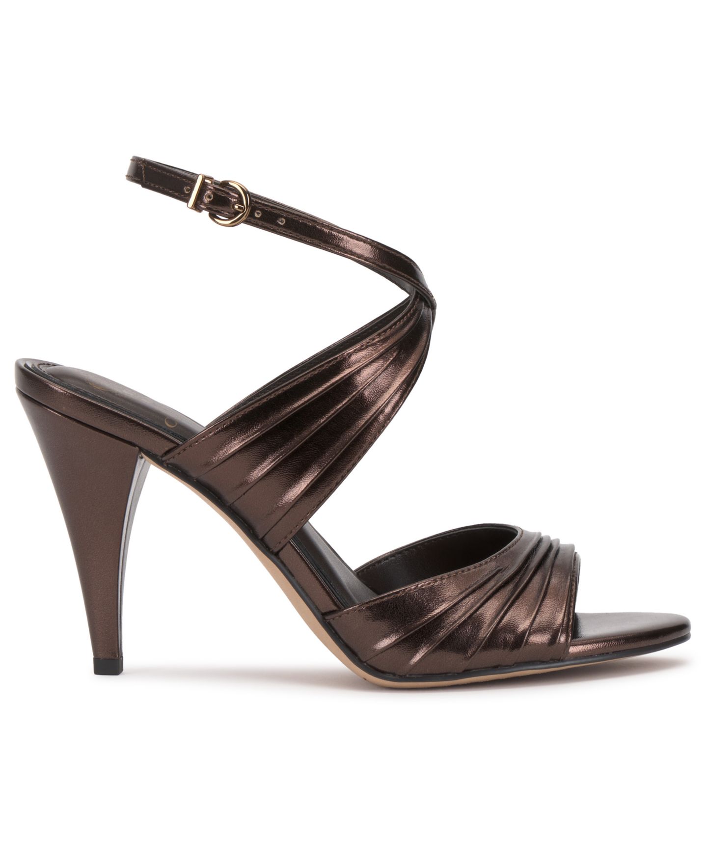 Женские сандалии Vince Camuto Altnori Cone Heel Dress Sandals, цвет: Шоколадный кожаный — фото 2