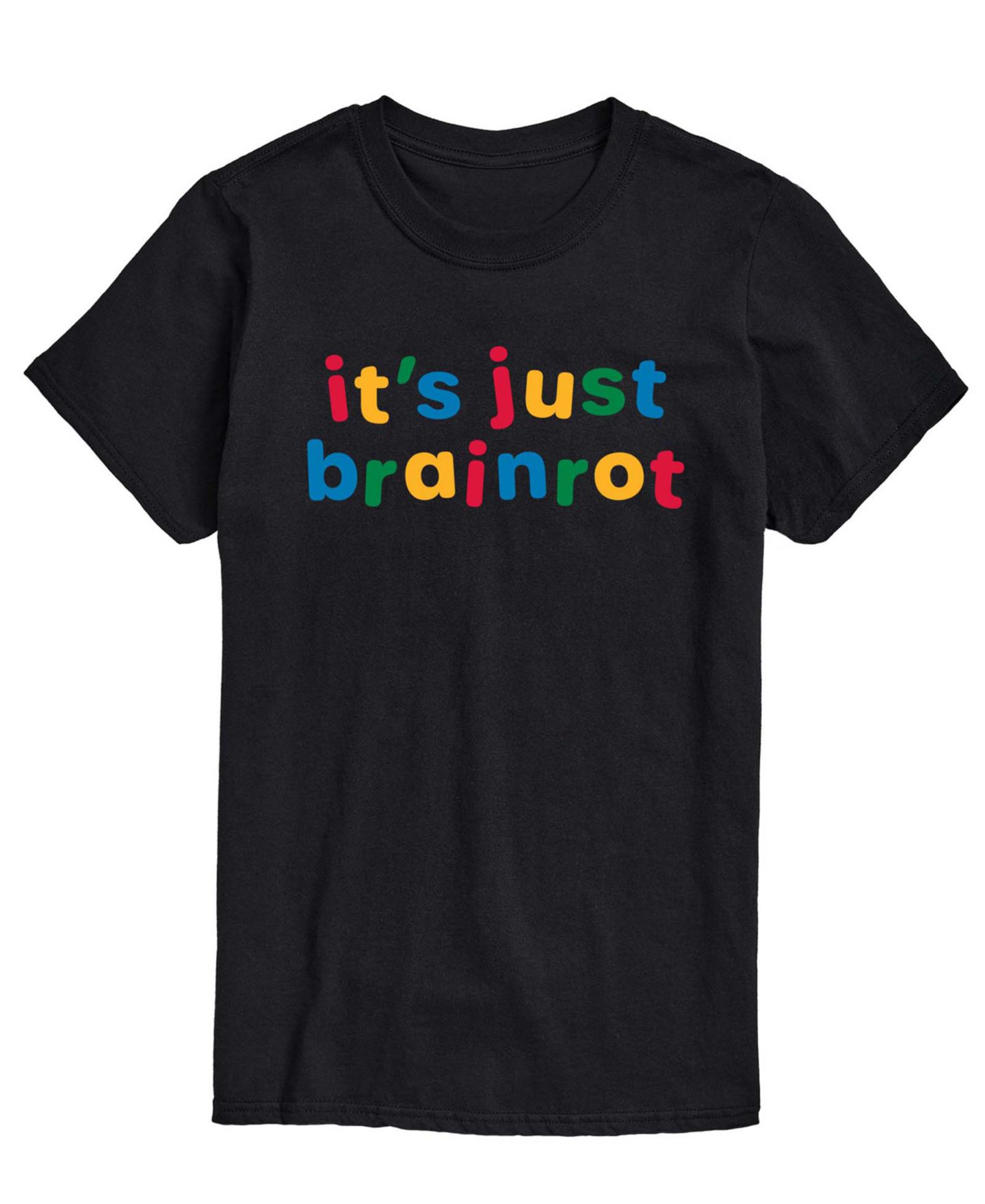 Мужская футболка AIRWAVES Just Brainrot Short-Sleeve Graphic, цвет: Чёрный — фото 1