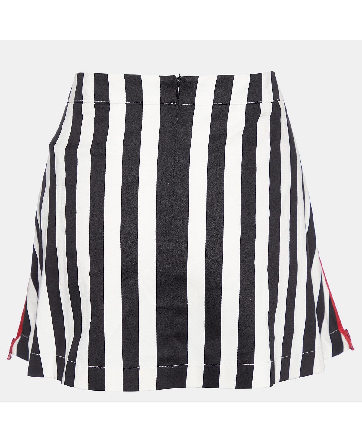 Pre-Owned Love Moschino Women's Cotton Contrast Zip Detail Mini Skirt view 3 — MAYCSS fashion products