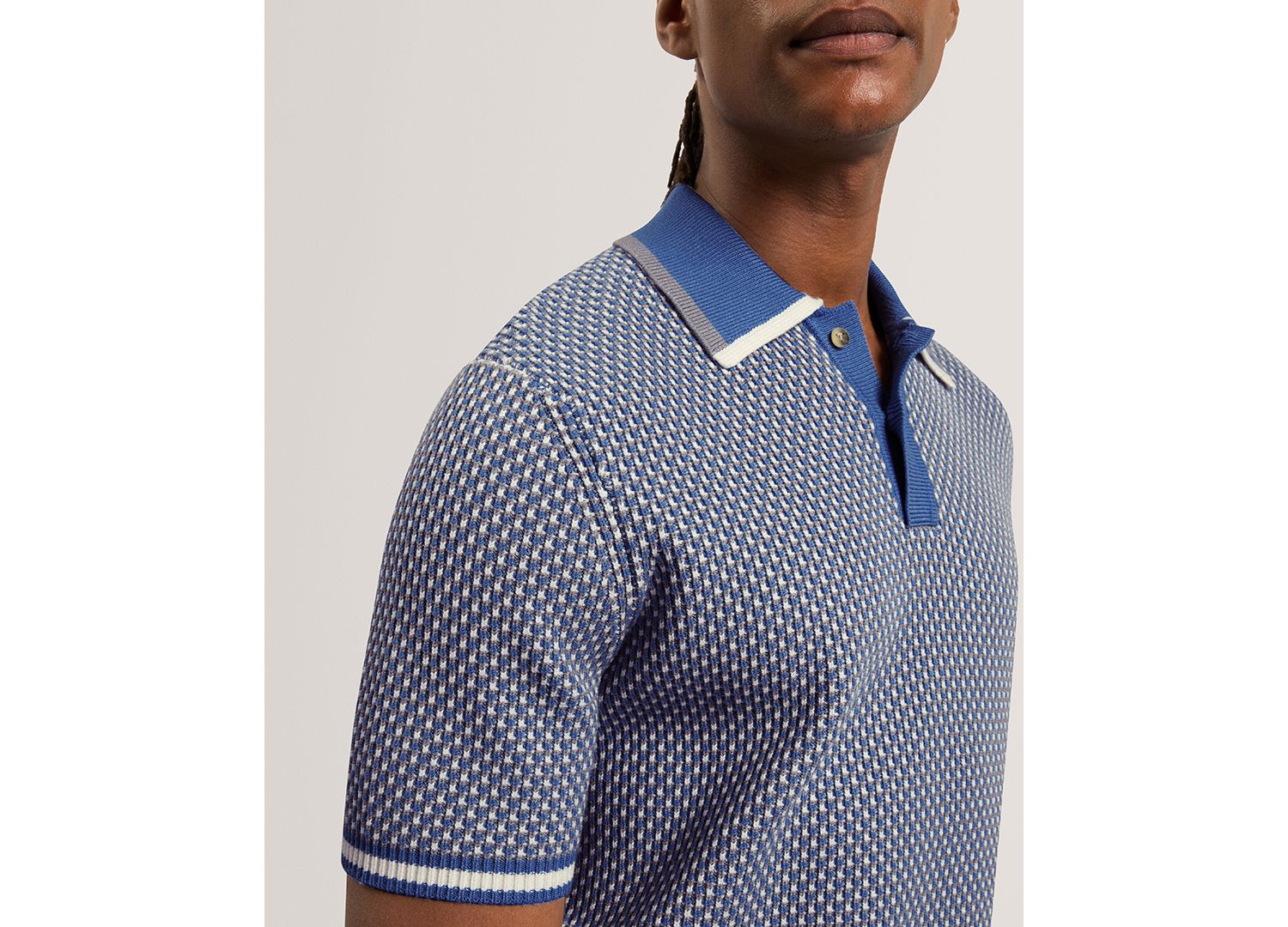 Men's Breame Masterfully Waffle Texture Regular-Fit Polo Shirt