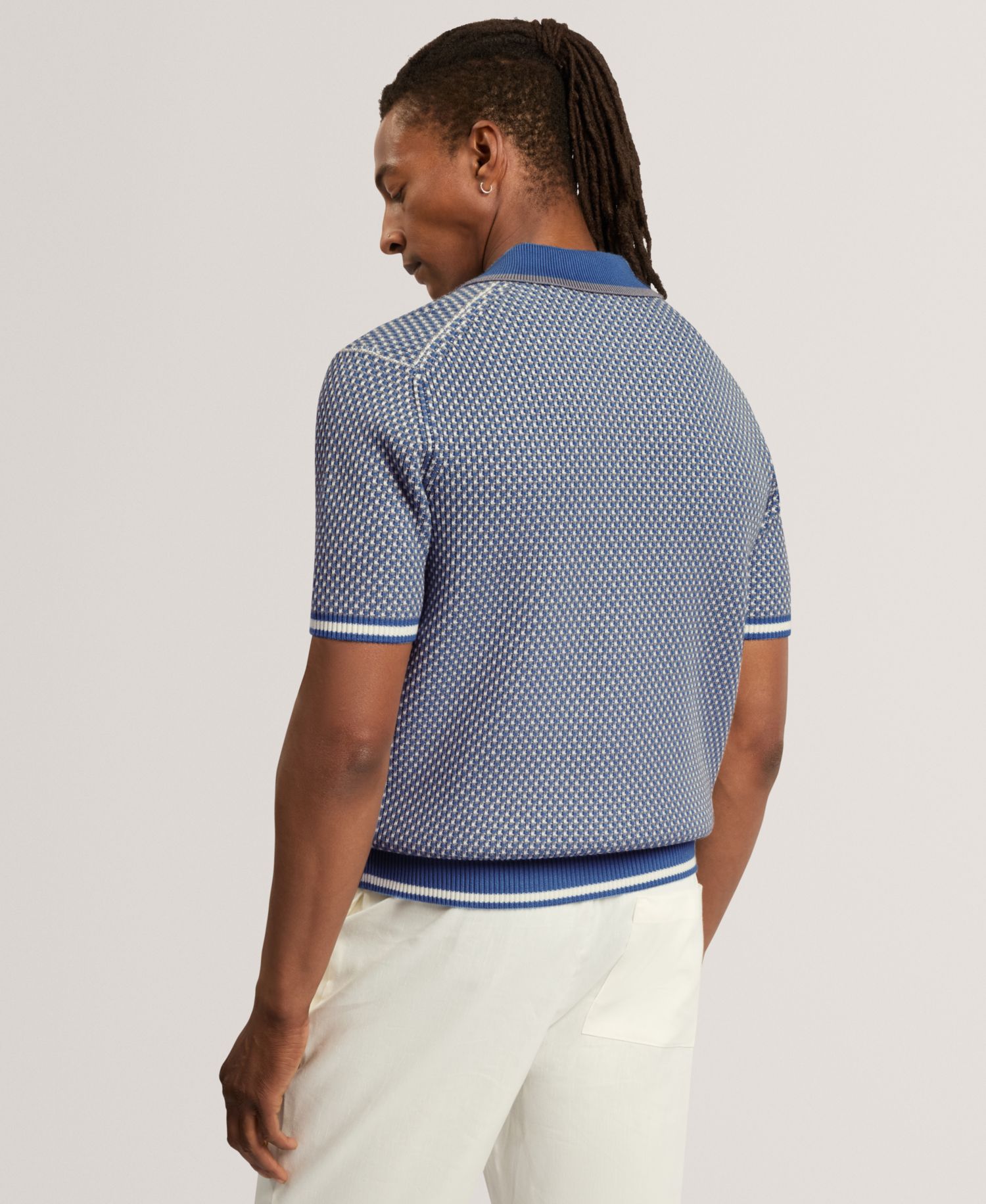 Men's Breame Masterfully Waffle Texture Regular-Fit Polo Shirt