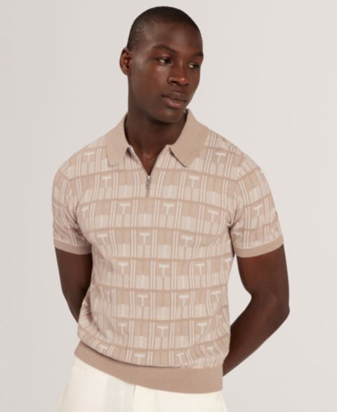 Мужское поло Ted Baker Nappier Regular-Fit Polo Shirt, цвет: Серо-коричневый