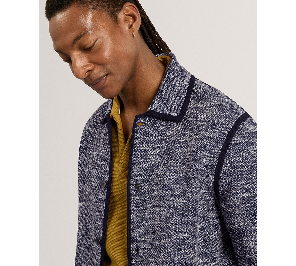 Ted Baker Men's Hannley Boucle Knitted Regular-Fit Jacket