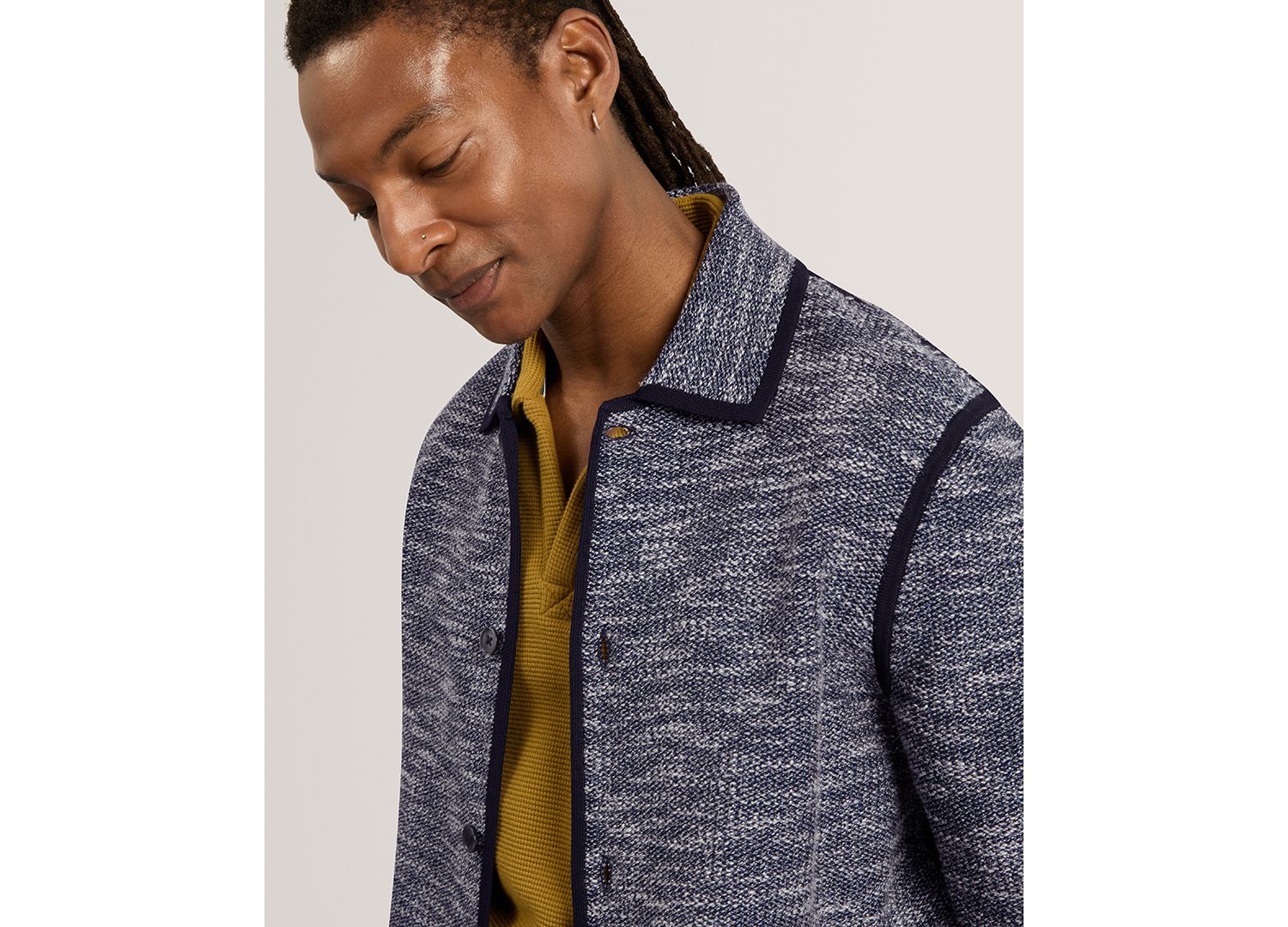 Men's Hannley Boucle Knitted Regular-Fit Jacket