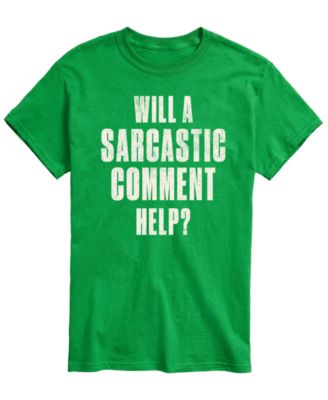 Men's Sarcastic Comment Help Short-Sleeve Graphic T-Shirt