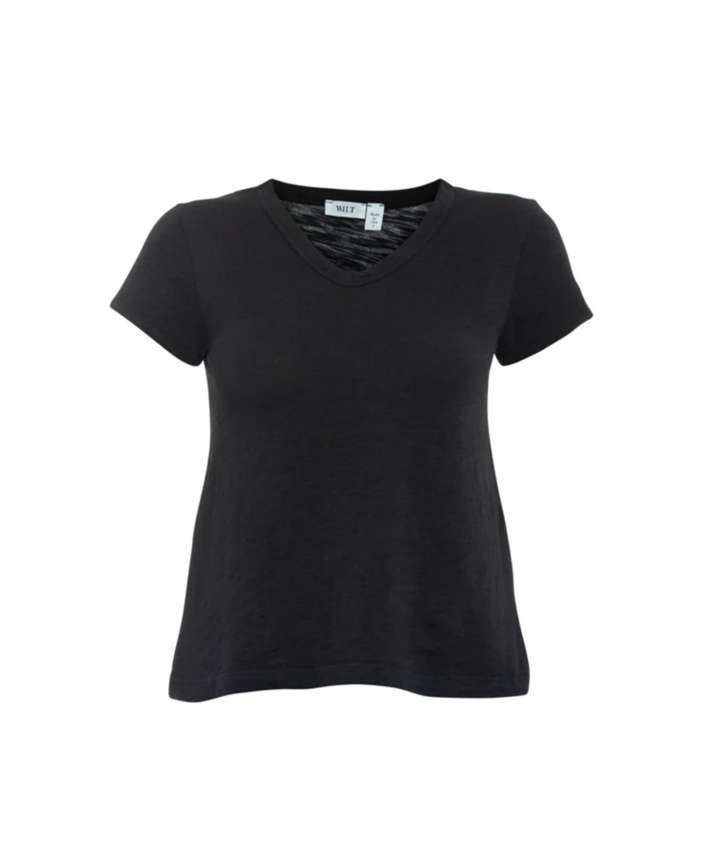 Женская футболка WILT V-Neck Baby Tee, цвет: Чёрный — фото 6
