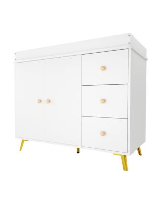 Baby Changing Table with 3 Drawers and 2-Door Cabinet