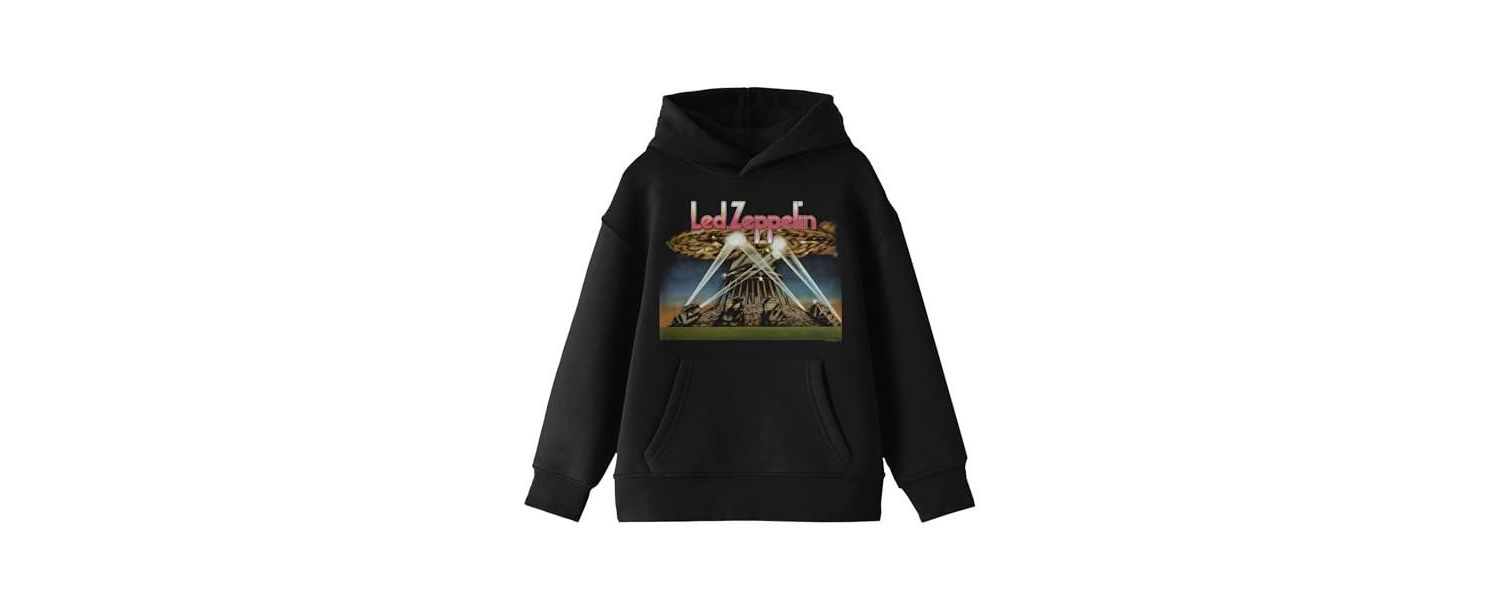 Searchlight Poster Long Sleeve Youth Black Hooded Sweatshirt-XL
