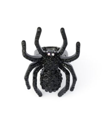 Faux-Stone Halloween Spider Cocktail Ring