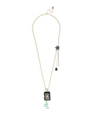 Faux-Stone Halloween Poison Potion Pendant Necklace