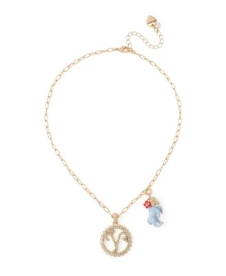 Faux-Stone Aries Celestial Pendant Necklace Charm Zodiac Set