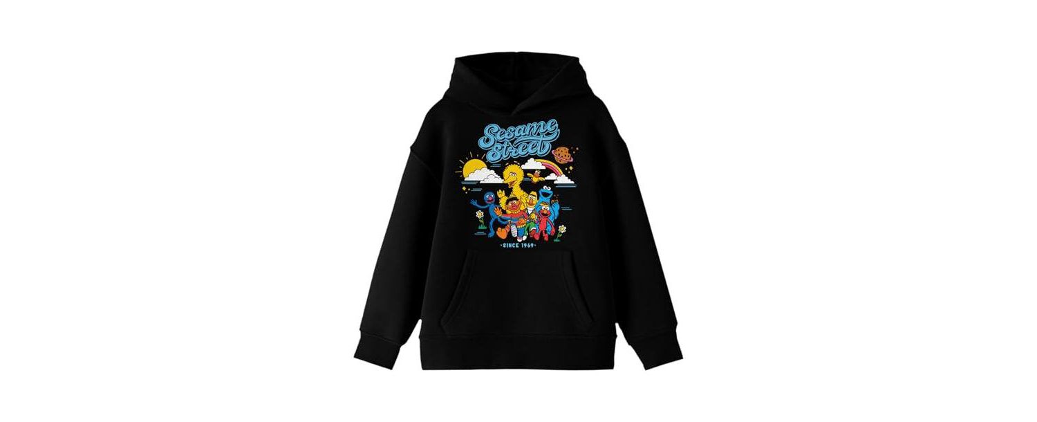 Vintage 2022 Character Group Shot Long Sleeve Youth Black Hooded